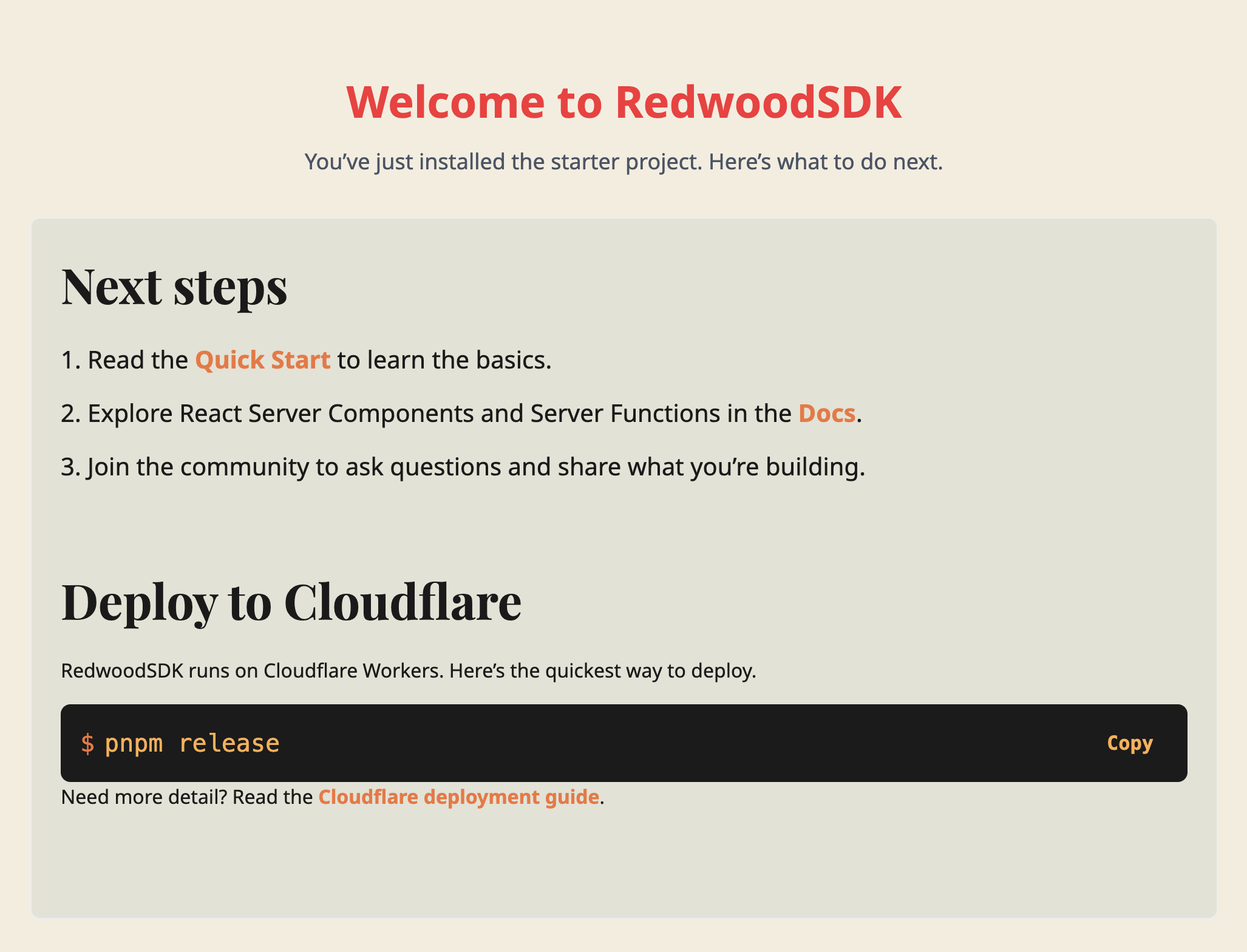 Screenshot the the Welcome screen with the new styling applied